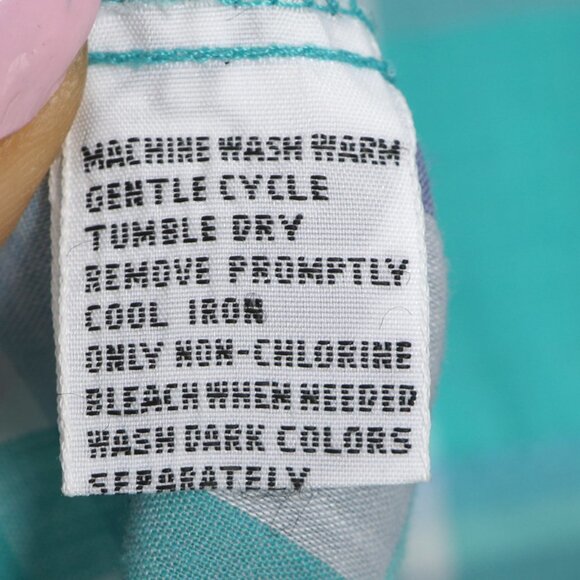 Vintage Editions Van Heusen Plaid Short Sleeve Shirt Button Down Casual Retro M - Picture 7 of 11